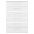 Skat Pure Chest - 6 Drawer - Alpine White