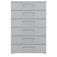 Skat Pure Chest - 6 Drawer - Silk Grey