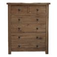 Rustic Oak Chest of Drawers - 4+2 Drawer - Oak