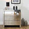 Seville Small Chest - 3 Drawer - Mirrored