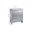 Seville Chest - 4 Drawer - Mirrored