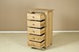 Shaker Chest - 5 Drawer - Narrow - Oak