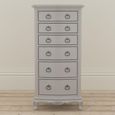 Etienne Tall Chest - 6 Drawer - Grey