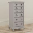 Etienne Tall Chest - 6 Drawer - Grey