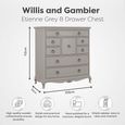 Etienne Chest - 8 Drawer - Grey
