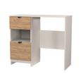 Bora Dressing Table - 2 Drawer - Open Shelf - Single - Gold Craft Oak and Kashmir Matt
