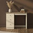 Vienna Dressing Table - 3 Drawer - Single - Cream