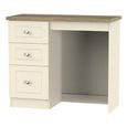 Vienna Dressing Table - 3 Drawer - Single - Cream
