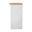 Sussex Single Dressing Table - 3 Drawer - White and Oak