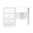 San Jose Dressing Table - Single - 3 Drawer - White