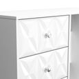 San Jose Dressing Table - Single - 3 Drawer - White