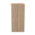 Milan Dressing Table - Single - 3 Drawer - White Gloss and Oak