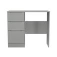 Milan Dressing Table - Single - 3 Drawer - Grey
