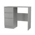 Milan Dressing Table - Single - 3 Drawer - Grey