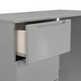 Milan Dressing Table - Single - 3 Drawer - Grey