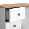Norfolk Dressing Table - Single - 3 Drawer - White and Oak