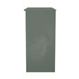 Java Fluted Dressing Table - 3 Drawer - Single - Natural and Reed Green