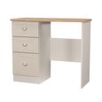 Sussex Single Dressing Table - 3 Drawer - Cashmere and Oak