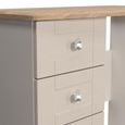 Sussex Single Dressing Table - 3 Drawer - Cashmere and Oak
