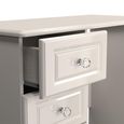 Balmoral Dressing Table - 3 Drawer - Single Pedestal - Cashmere