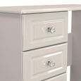 Balmoral Dressing Table - 3 Drawer - Single Pedestal - Cashmere