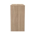Monaco Dressing Table - Single - 3 Drawer - White Matt and Oak