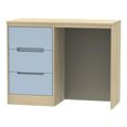 Monaco Dressing Table - Single - 3 Drawer - Denim and Oak