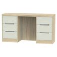 Monaco Dressing Table - Double - 6 Drawer - Cashmere Matt and Oak