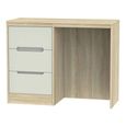 Monaco Dressing Table - Single - 3 Drawer - Cashmere Matt and Oak
