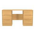 Monaco Dressing Table - Double - 6 Drawer - Modern Oak