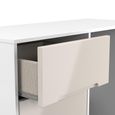 Monaco Dressing Table - Single - 3 Drawer - Cashmere Gloss and White