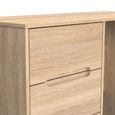 Monaco Dressing Table - Single - 3 Drawer - Oak
