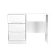 Monaco Dressing Table - Single - 3 Drawer - White