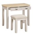 Windermere Painted Dressing Set - 2 Drawer - Oyster Grey