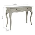 Camille Dressing Table - 2 Drawer - Grey Oak