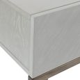 Lilly Dressing Table - 1 Drawer - Chevron - Soft Grey and Bronze - Wood and Metal