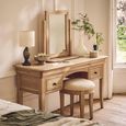 Bordeaux Dressing Table - 2 Drawer - Natural - Oak