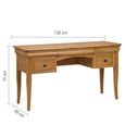 Bordeaux Dressing Table - 2 Drawer - Natural - Oak