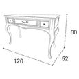 Verdi Italian Grey 3 Drawer French Style Dressing Table thumbnail 3