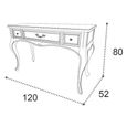 Verdi Italian Ivory 3 Drawer French Style Dressing Table thumbnail 4