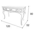 Verdi Italian Walnut 3 Drawer French Style Dressing Table thumbnail 3