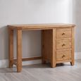 Melbourne Country Oak Dressing Table - 3 Drawer - Rustic