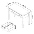 Hampstead White 2 Drawer Dressing Table thumbnail 3