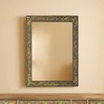 Jungle Natural Mango Wood Hand Painted Wall Mirror - 76cm x 101cm thumbnail
