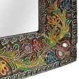 Jungle Natural Mango Wood Hand Painted Wall Mirror - 76cm x 101cm thumbnail 2