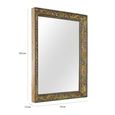 Jungle Natural Mango Wood Hand Painted Wall Mirror - 76cm x 101cm thumbnail 3