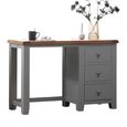 Melbourne French Grey Painted 3 Drawer Dressing Table thumbnail 2