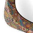 Mosaic Natural Handcrafted Mango Wood Abstract Wall Mirror - 120cm x 68cm thumbnail 3