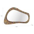 Mosaic Natural Handcrafted Mango Wood Abstract Wall Mirror - 120cm x 68cm thumbnail 4