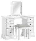 Bordeaux Double Dressing Table - 6 Drawer - White